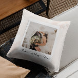 Elegant Customised Wedding Photo Throw Pillow<br><div class="desc">"Transform your cherished wedding moments into a beautiful keepsake with our Personalised Customised Wedding Photo Throw Pillow. Exquisitely designed to incorporate your favourite wedding photo images, this pillow is a unique way to add a touch of love and memories to your home. Personalise it with your special wedding date and...</div>