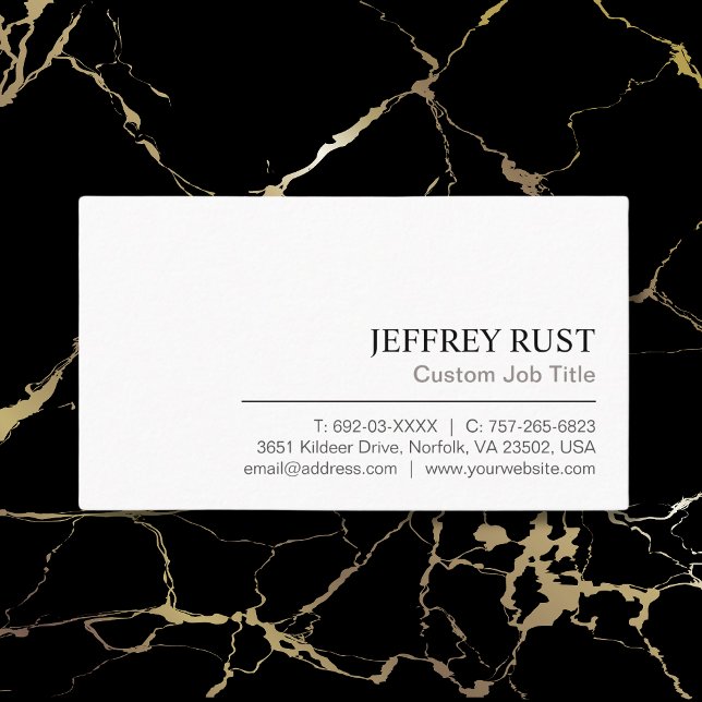 Elegant Customised White Minimalist Professional  Business Card (Creator Uploaded)