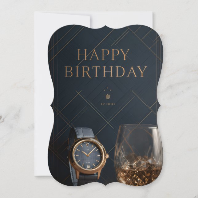 Elegant & Customizable Digital Birthday Invitation (Front)