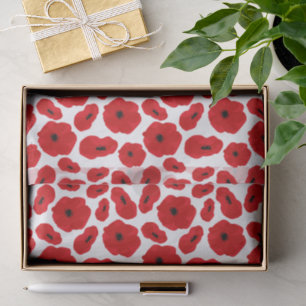 Elegant Customizable Poppy Flower Tissue Paper