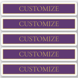 Elegant Customizable Text Gold & Deep Purple