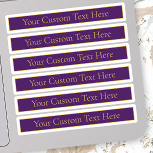 Elegant Customizable Text   Gold & Deep Purple