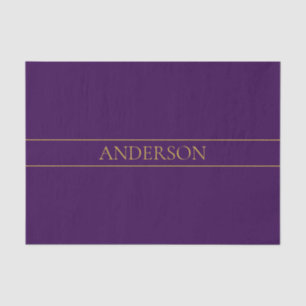 Elegant Customizable Text   Gold & Deep Purple Tissue Paper