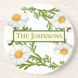 Elegant Cut Daisies Coaster