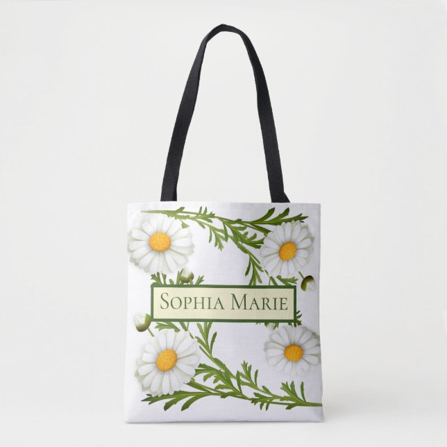 Elegant Cut Daisies Tote Bag (Front)