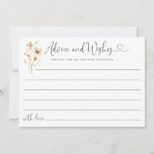 Elegant Cute Advice and Wishes Wildflowers Floral