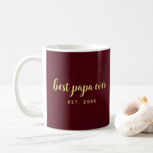 Elegant Cute Best Papa Ever Script Template Coffee Mug
