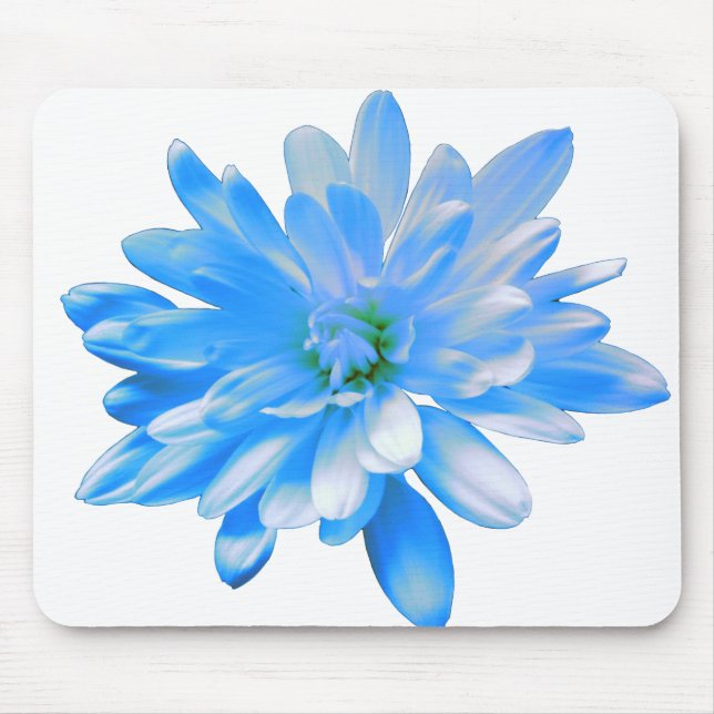 Elegant cute blue floral daisy  mouse mat (Front)