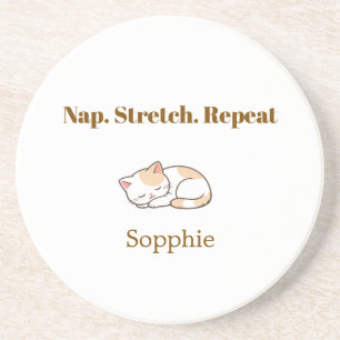 Elegant Cute Cat Lover Trendy Classy Stylish  Coaster