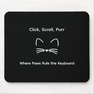 Elegant Cute Cat Lover Trendy Classy Stylish  Mouse Mat