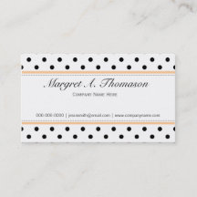 Elegant, cute, classic B&W polka dots busines