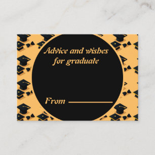 Elegant Cute Classic Black & Yellow Graduation Enclosure Card