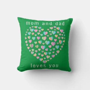 Elegant Cute Colourful Heart Pattern Design Cushion