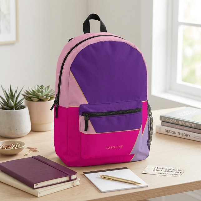 Elegant cute colourful modern trendy personalised  printed backpack (Creator Uploaded)