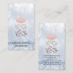 Elegant Cute Elegant Bokeh Diamonds  Lotus Business Card