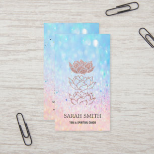 Elegant Cute Elegant Bokeh Diamonds  Lotus Business Card
