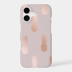Elegant cute girly rose gold pineapple pattern