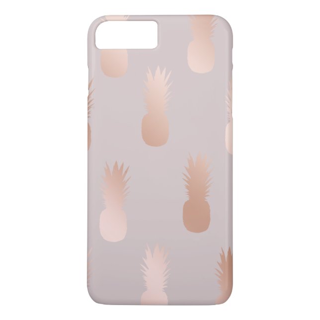 Elegant cute girly rose gold pineapple pattern Case-Mate iPhone case (Back)