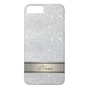 Elegant cute girly trendy glittery personalised iPhone 8 plus/7 plus case