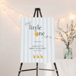 Elegant Cute Lemon Citrus Baby Shower Welcome Sign