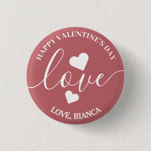 Elegant Cute Love Valentine's day Couple 3 Cm Round Badge