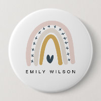 ELEGANT CUTE MUTED BLUSH OCHRE NAVY HEART RAINBOW