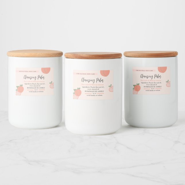 Elegant Cute Peach Bold Fruity | Beauty Label (Bottles)
