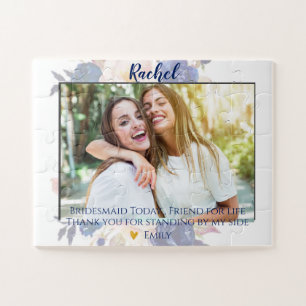 Elegant Cute Photo Bridesmaid Gift Jigsaw Puzzle