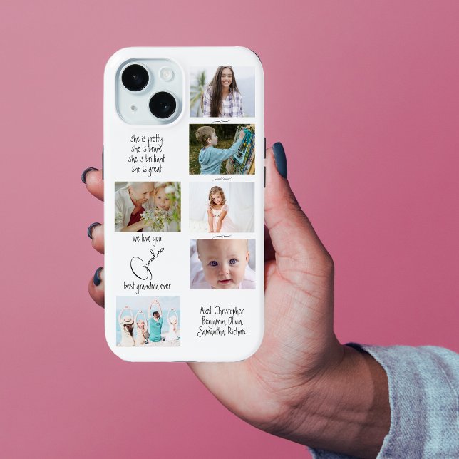 Elegant Cute Photos Keepsake We Love You Grandma Case-Mate iPhone Case (Creator Uploaded)