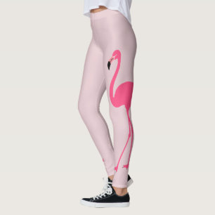 Elegant cute pink flamingo leggings