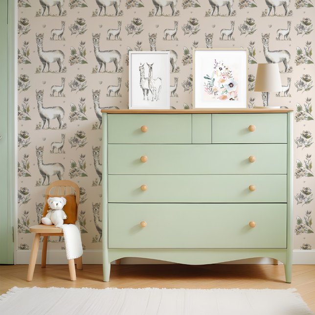 Elegant Cute Pink Sketched Llama Alpaca & Florals Wallpaper (Elegant Cute Pink Sketched Llama Alpaca & Florals Wallpaper
)