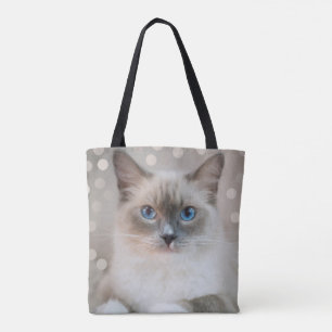 Elegant Cute Ragdoll  Kitty Cat Tote Bag