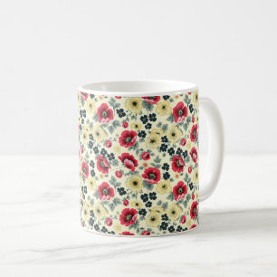 Elegant Cute Sophisticated Chic Romantic Floral  Coffee Mug