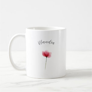 Elegant Cute Sophisticated Named Romantic Floral  Coffee Mug