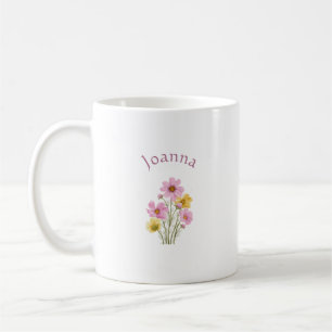 Elegant Cute Sophisticated Named Romantic Floral Coffee Mug