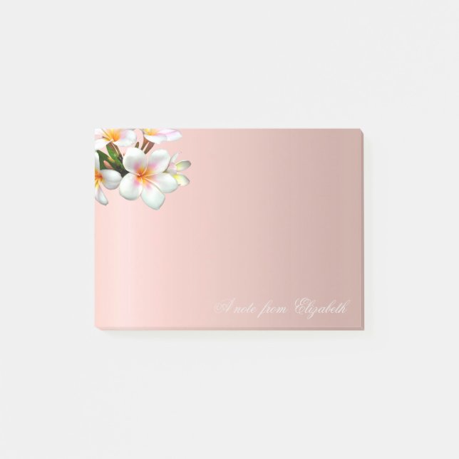 Elegant Cute Stylish Girly Flowers Post-it Notes (Front)