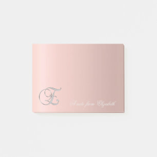 Elegant Cute Stylish Girly -Monogram Post-it Notes