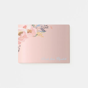 Elegant Cute Stylish Girly Watercolor Flowers Post-it Notes