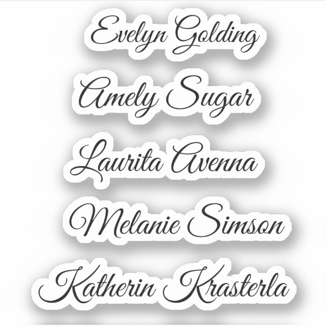 Elegant cute  whimsical script name belongs to (Front)