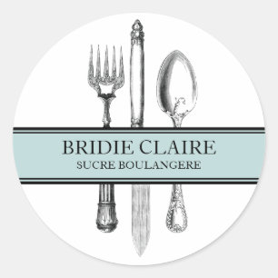 Elegant Cuterly Large Round Stickers