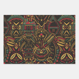 Elegant Cyan "Forbidden Keywords Not Used" Matte W Wrapping Paper Sheet