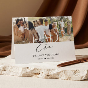 Elegant Dad Era Family Photo Collage Fathers Day Card
