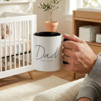 Elegant Dad EST Year Minimal Family Script Design