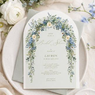 elegant dainty floral spring Bridal Shower Invitation