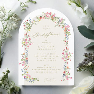 elegant dainty floral spring Bridal Shower Invitation