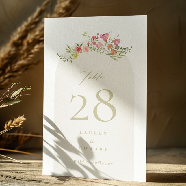 elegant dainty florals spring garden wedding table number (Creator Uploaded)
