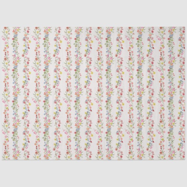 Elegant dainty florals tissue paper (Front)