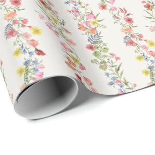 Elegant dainty florals wrapping paper