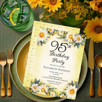 Elegant Daisies Garden Floral 95th Birthday Party