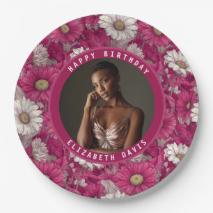Elegant Daisy 70Th Birthday For Him Paper Plate